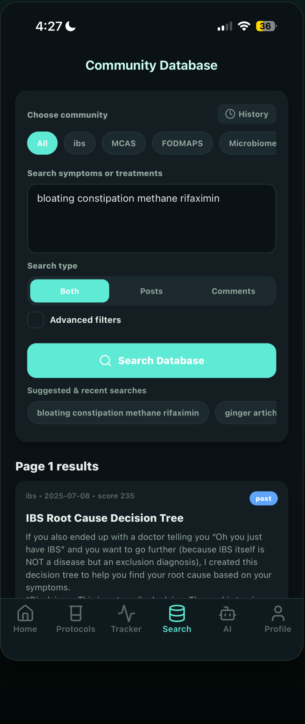 SiboMate patient experience research database